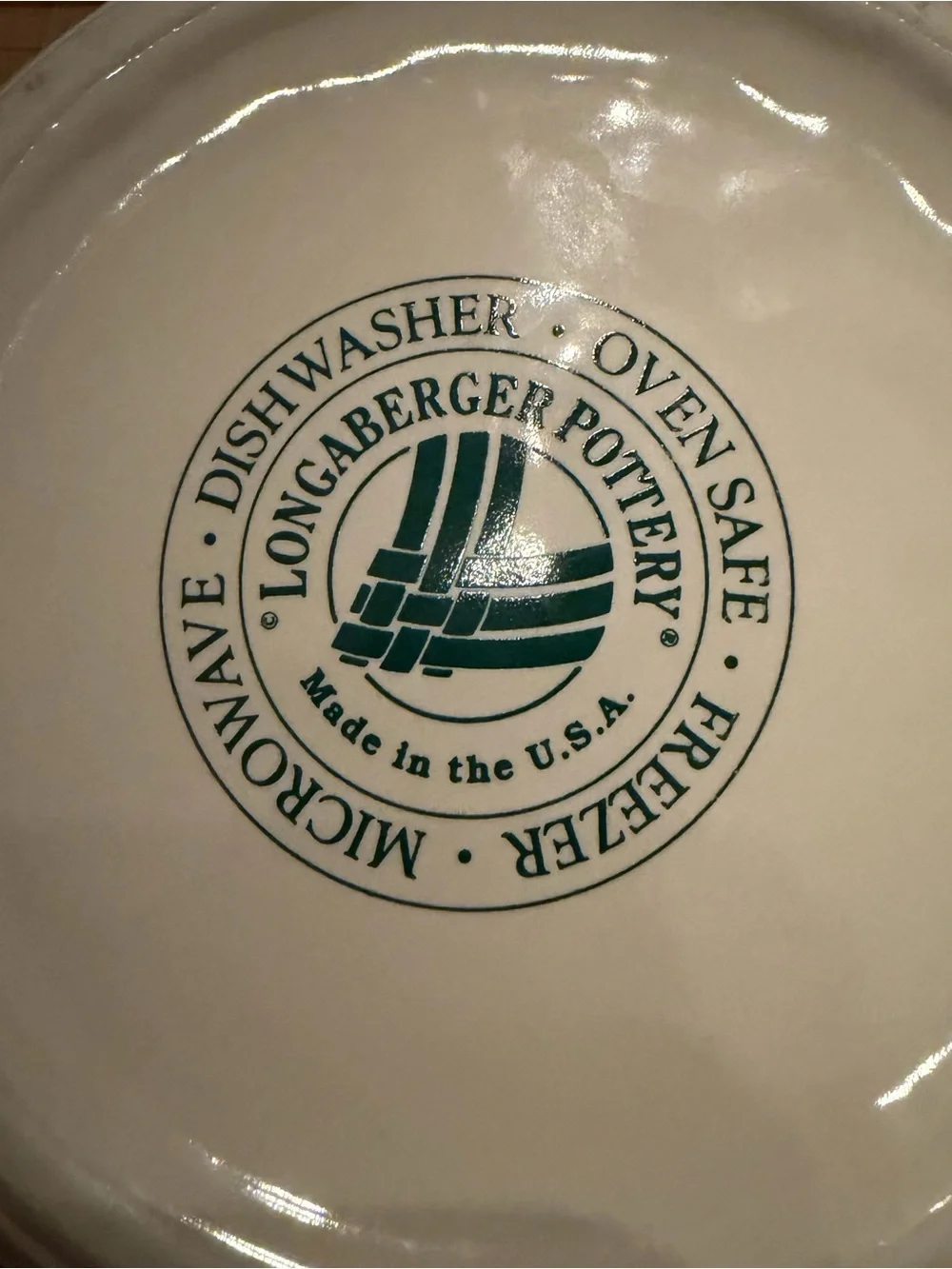Longaberger Pottery Mixing Bowls in Heritage Green